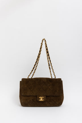 Suede Vintage Flap Bag