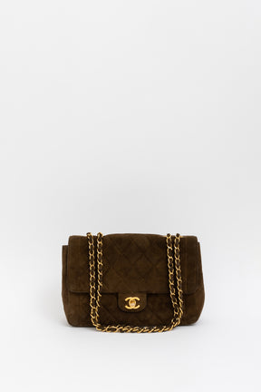 Suede Vintage Flap Bag