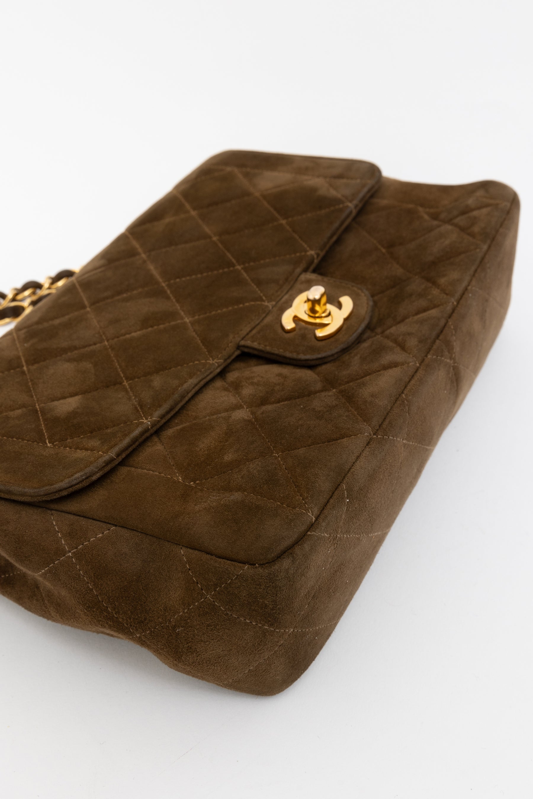 Suede Vintage Flap Bag