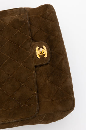 Suede Vintage Flap Bag