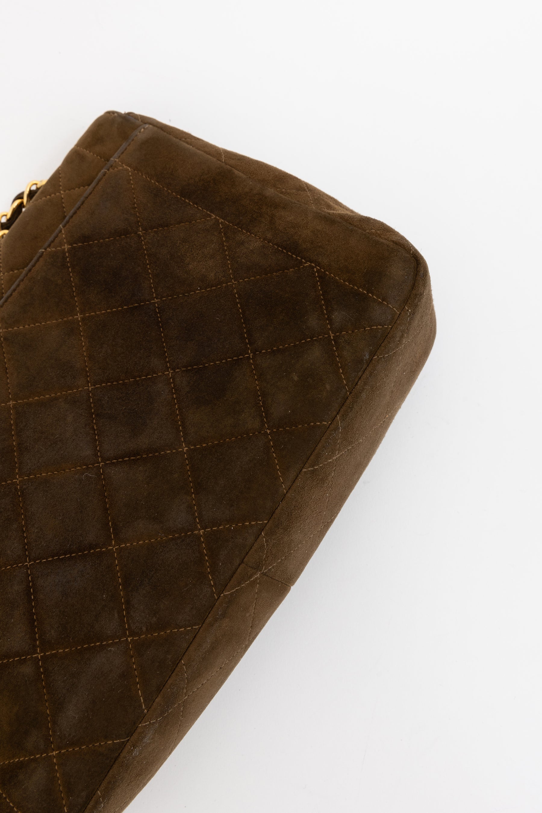 Suede Vintage Flap Bag