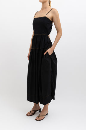 Tie Back Midi Dress