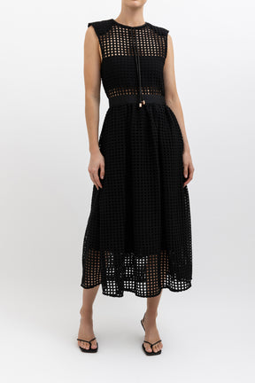 Freya Guipure Lace Midi Dress