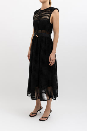 Freya Guipure Lace Midi Dress