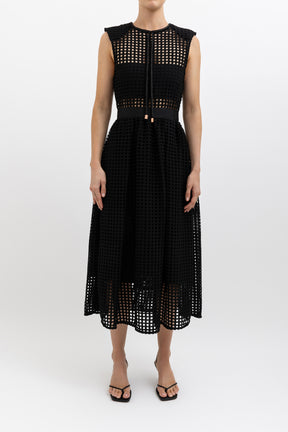 Freya Guipure Lace Midi Dress