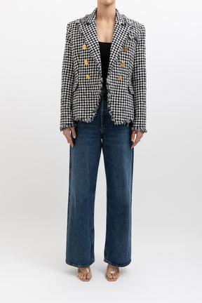 Houndstooth Double Breasted Jacket