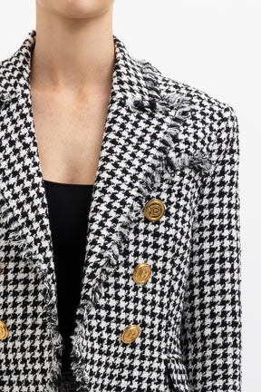 Houndstooth Double Breasted Jacket