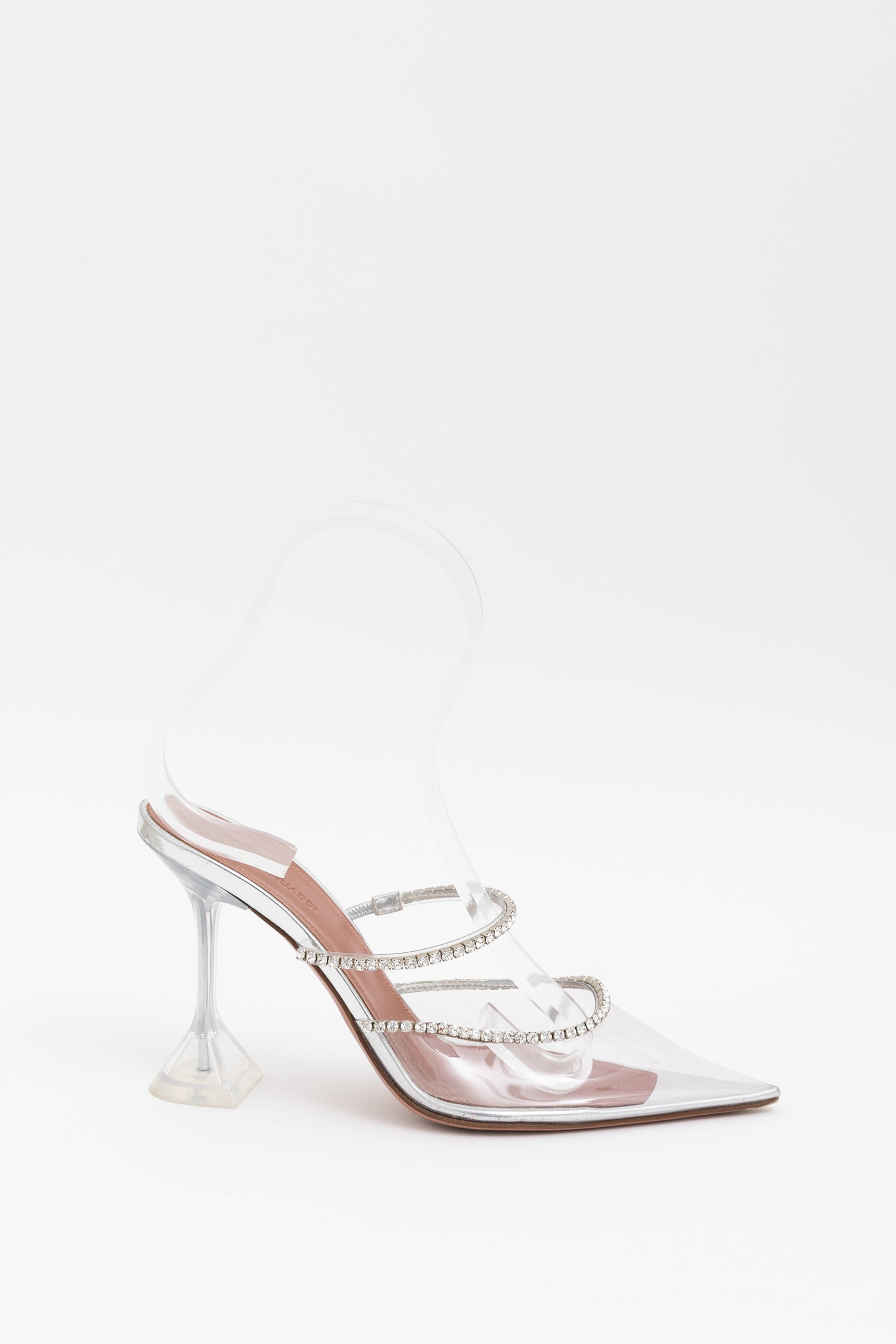 Gilda Glass Mule Silver