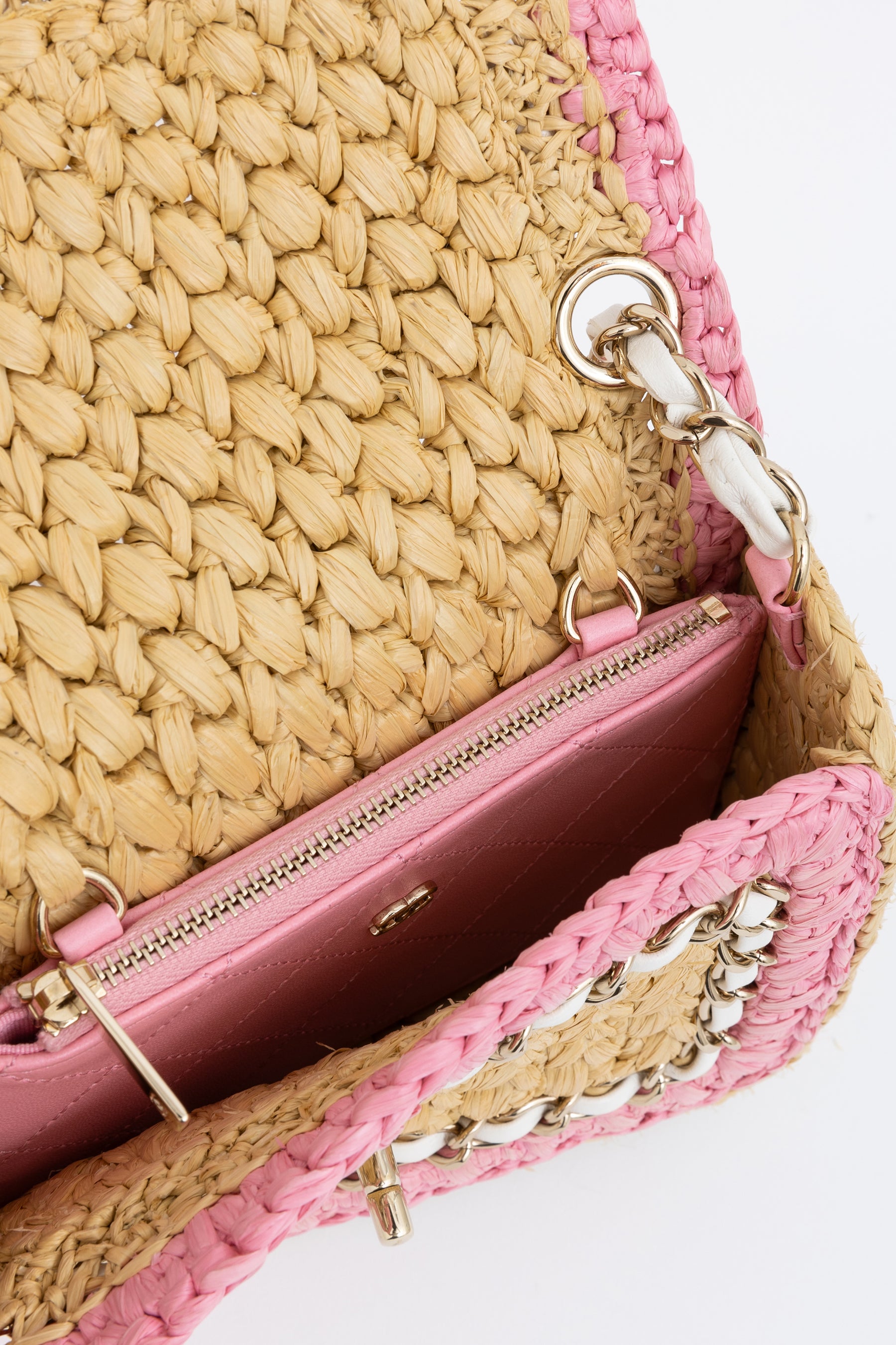 Raffia Mini Square Flap Bag