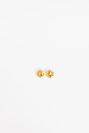 CC Flower Clip On Earrings