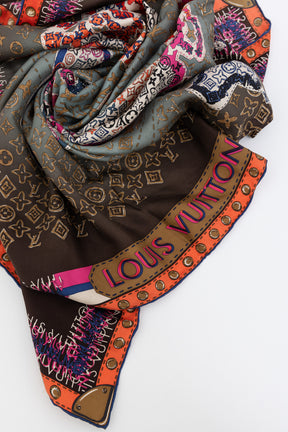 Châle Monogram Silk Scarf