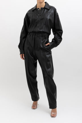 Vegan Leather Boilersuit