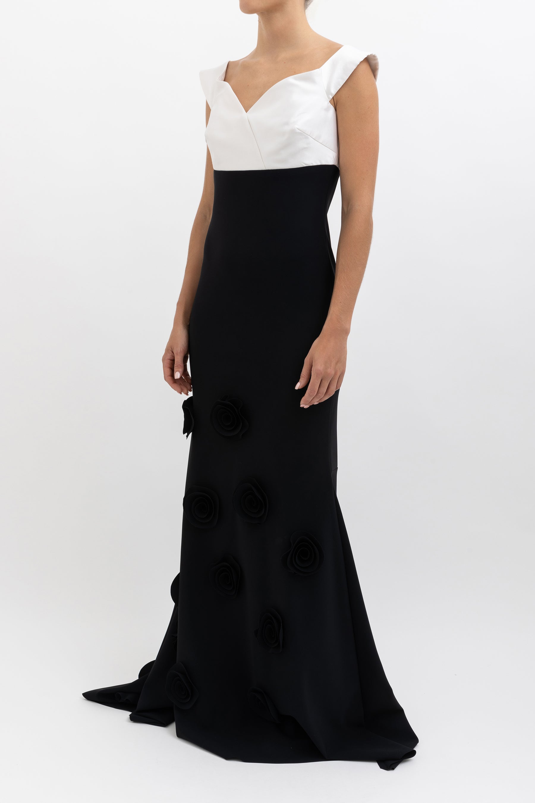 Goro Contrast Bodice Gown