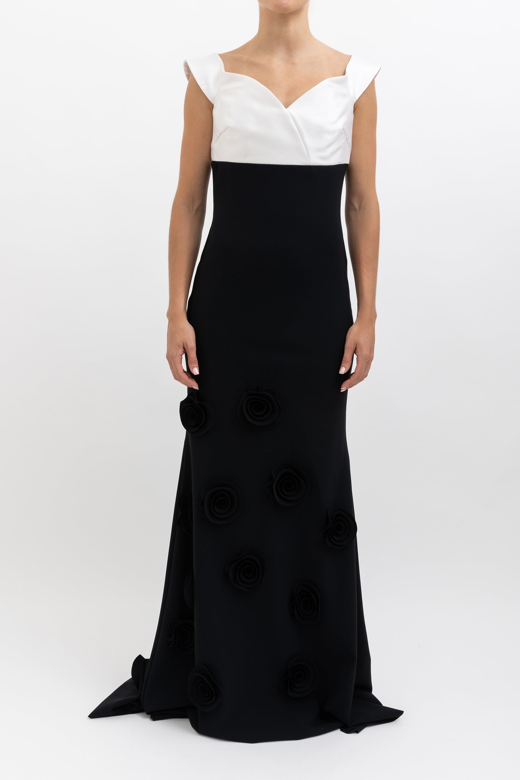 Goro Contrast Bodice Gown