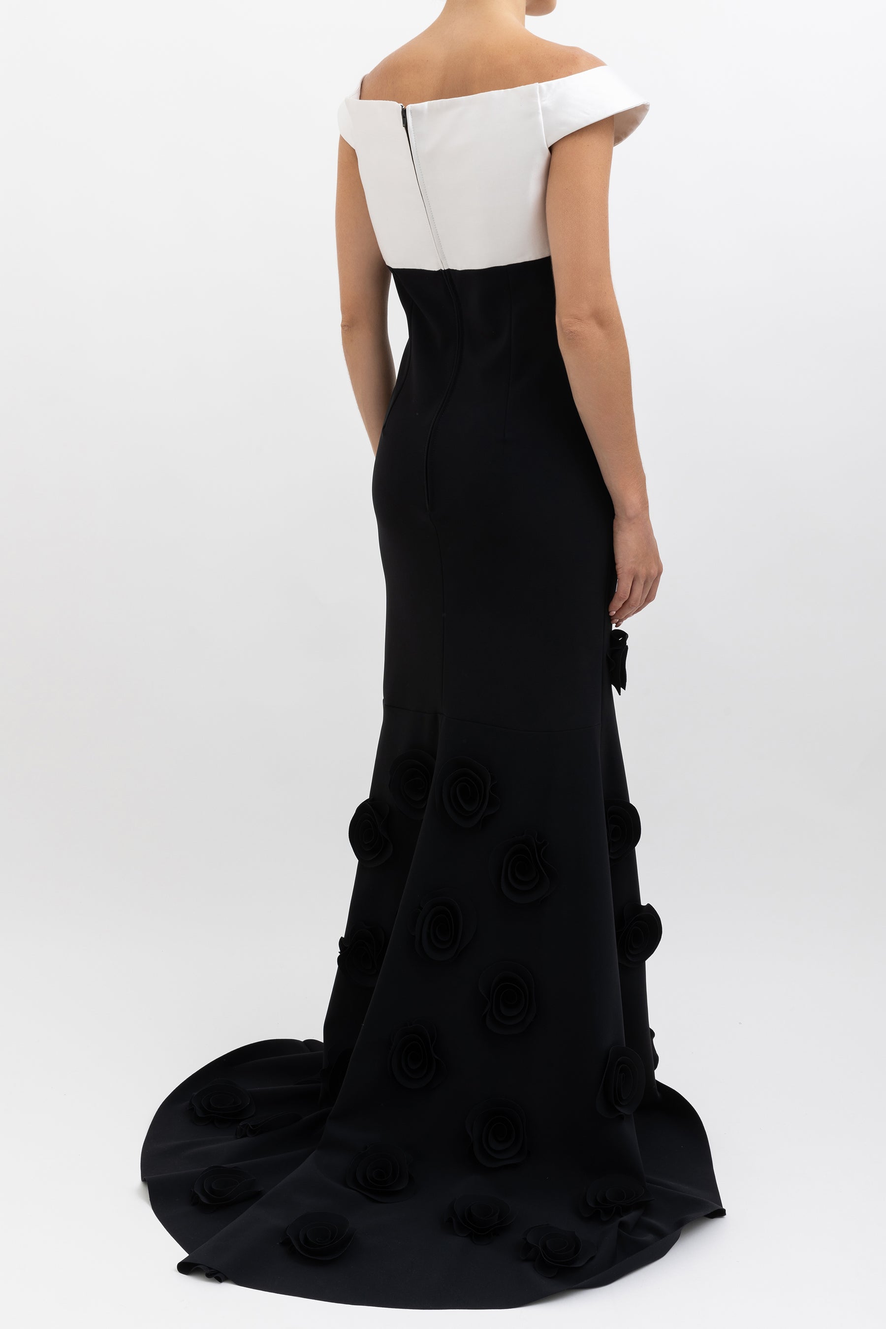 Goro Contrast Bodice Gown