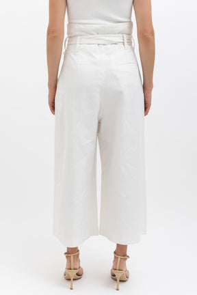 Cropped Paper Bag Waist Trouser