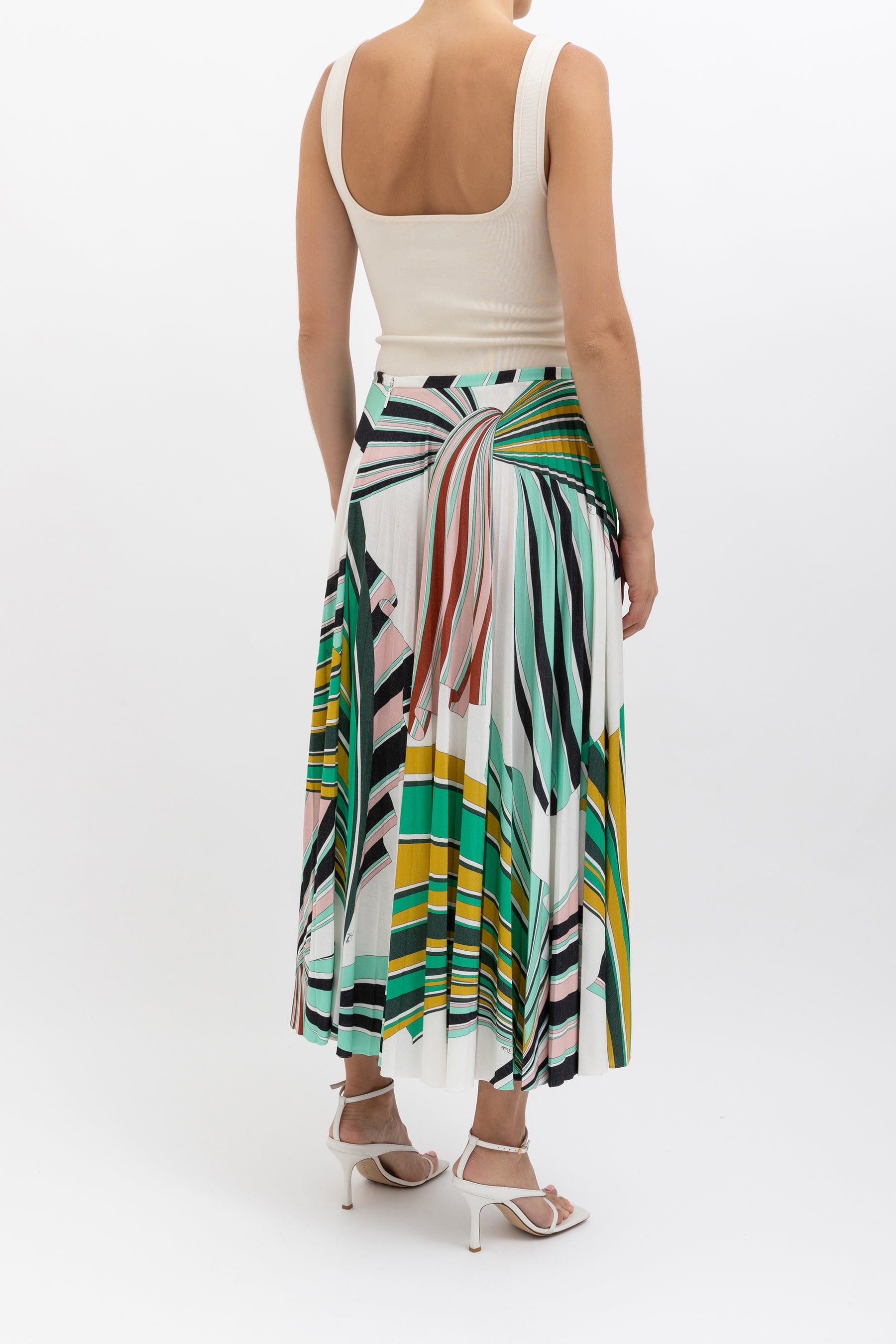 Pleated Midi Skirt