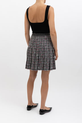 Tweed Pleated Skirt