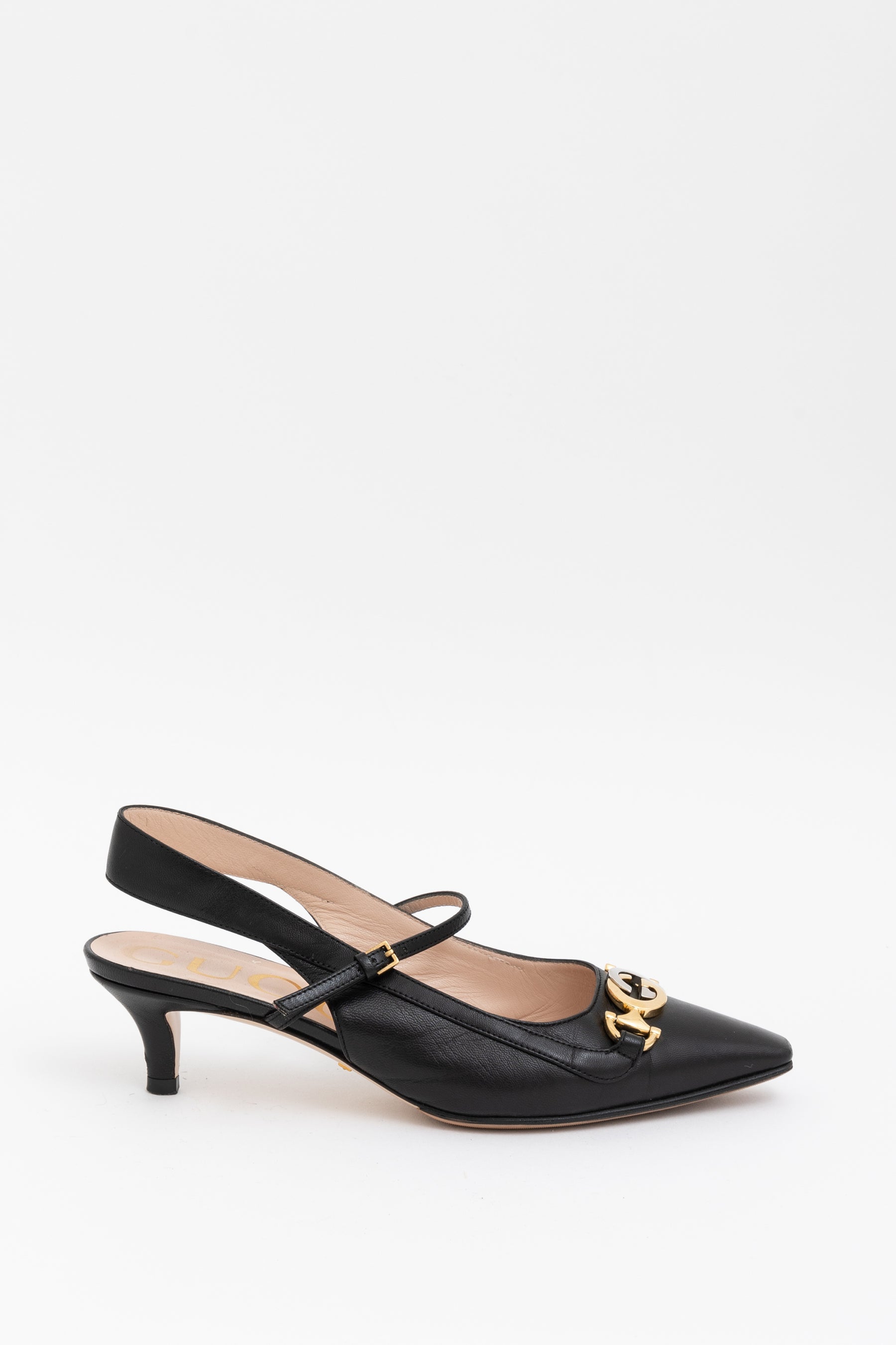 Horsebit Leather Slingbacks