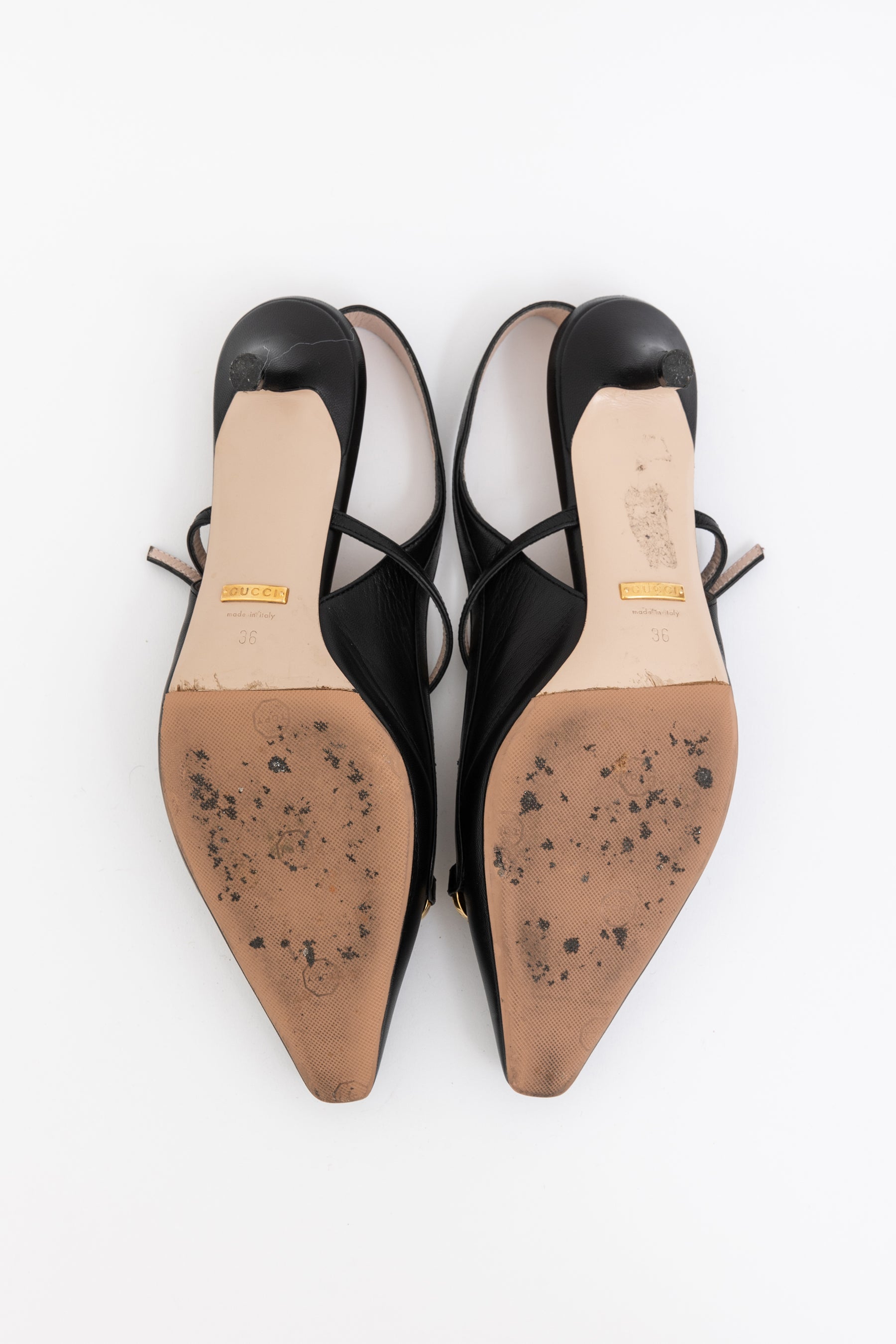 Horsebit Leather Slingbacks