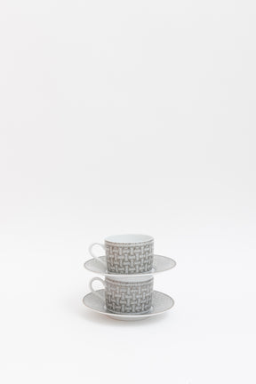 Mosaique au 24 Platinum Tea Cup and Saucer