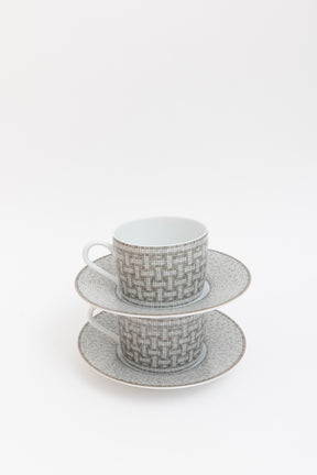 Mosaique au 24 Platinum Tea Cup and Saucer