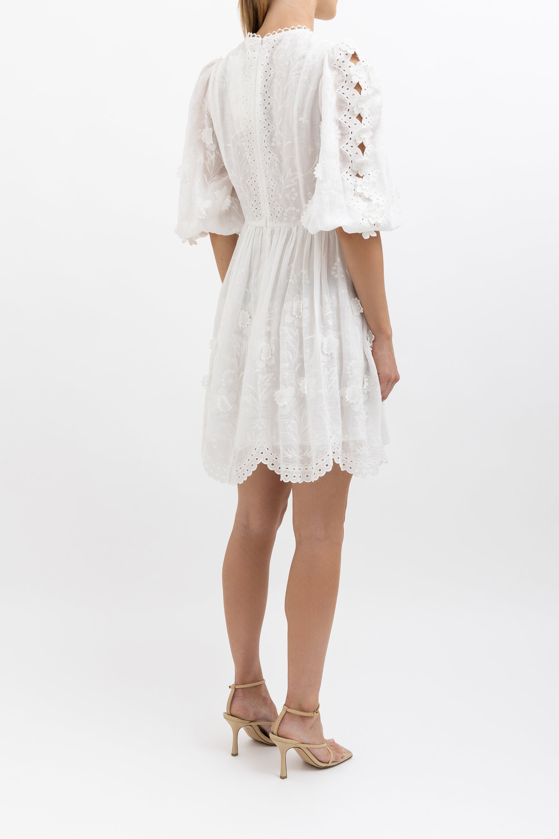 Rosa Embroidered Lace Mini Dress