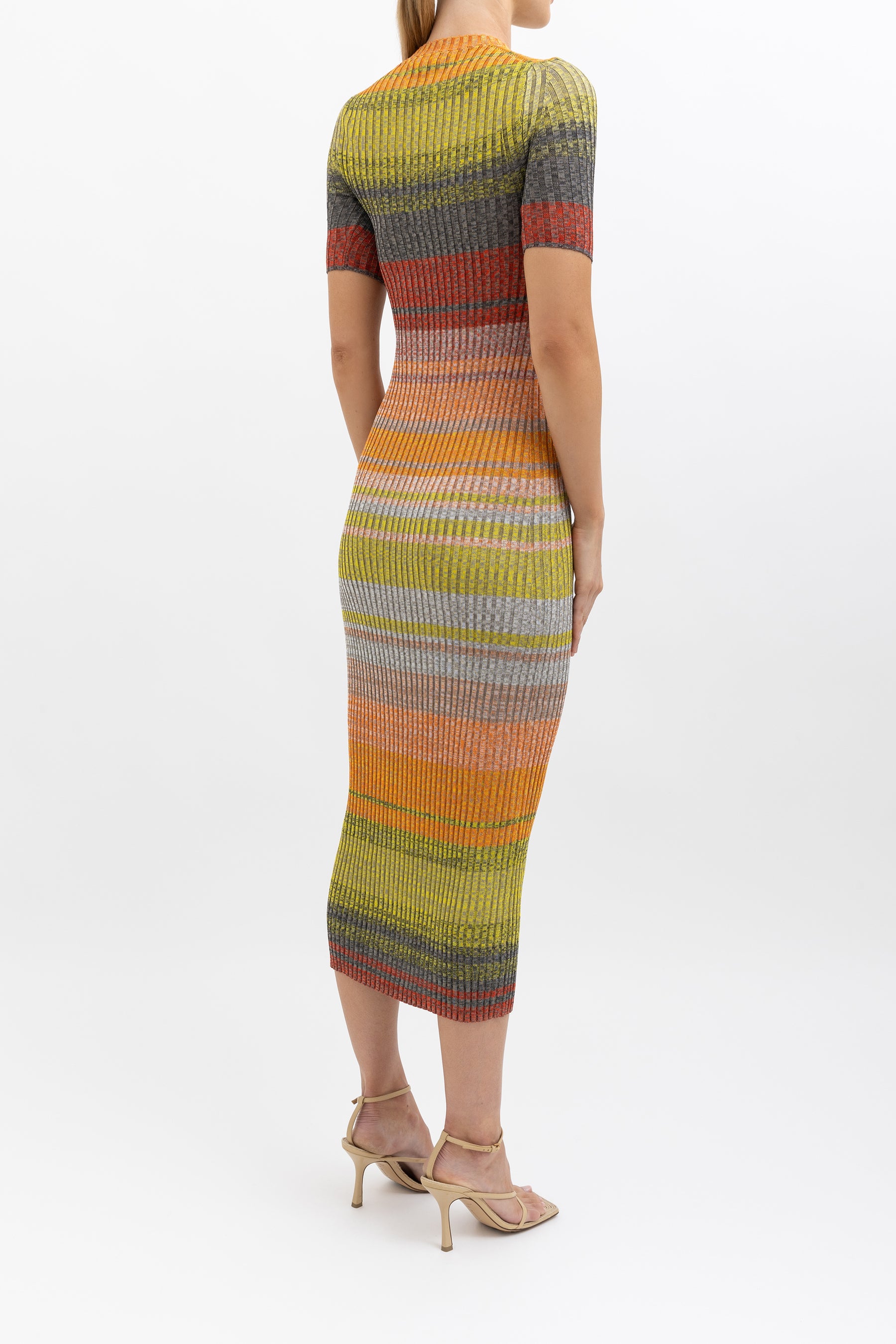 Brightside Striped Rib Knit Dress