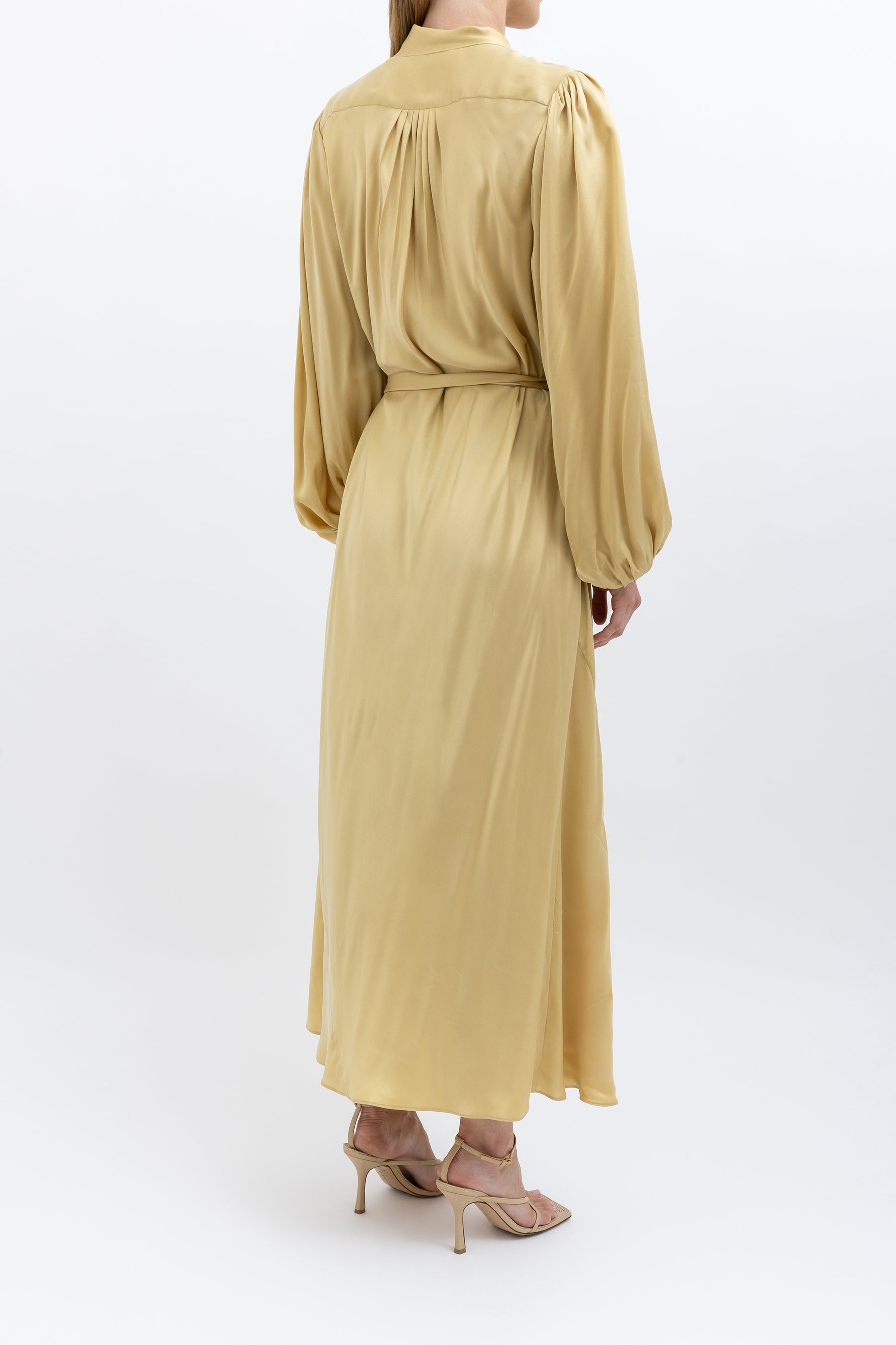 Cowl Tie Neck Maxi Dress