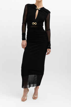 Raphael Keyhole Midi Dress