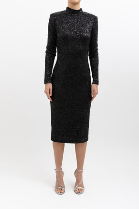 Mica Sequined Midi Dress