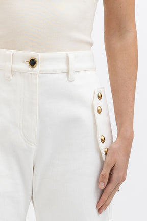 Gold Eyelet Cargo Jeans