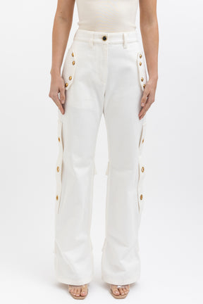 Gold Eyelet Cargo Jeans