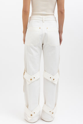 Gold Eyelet Cargo Jeans