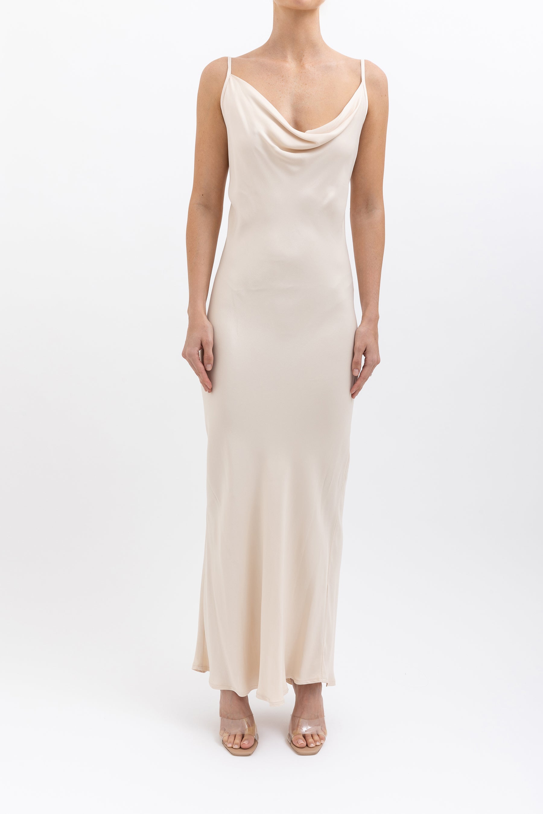 Cowl Neck Midi Dress