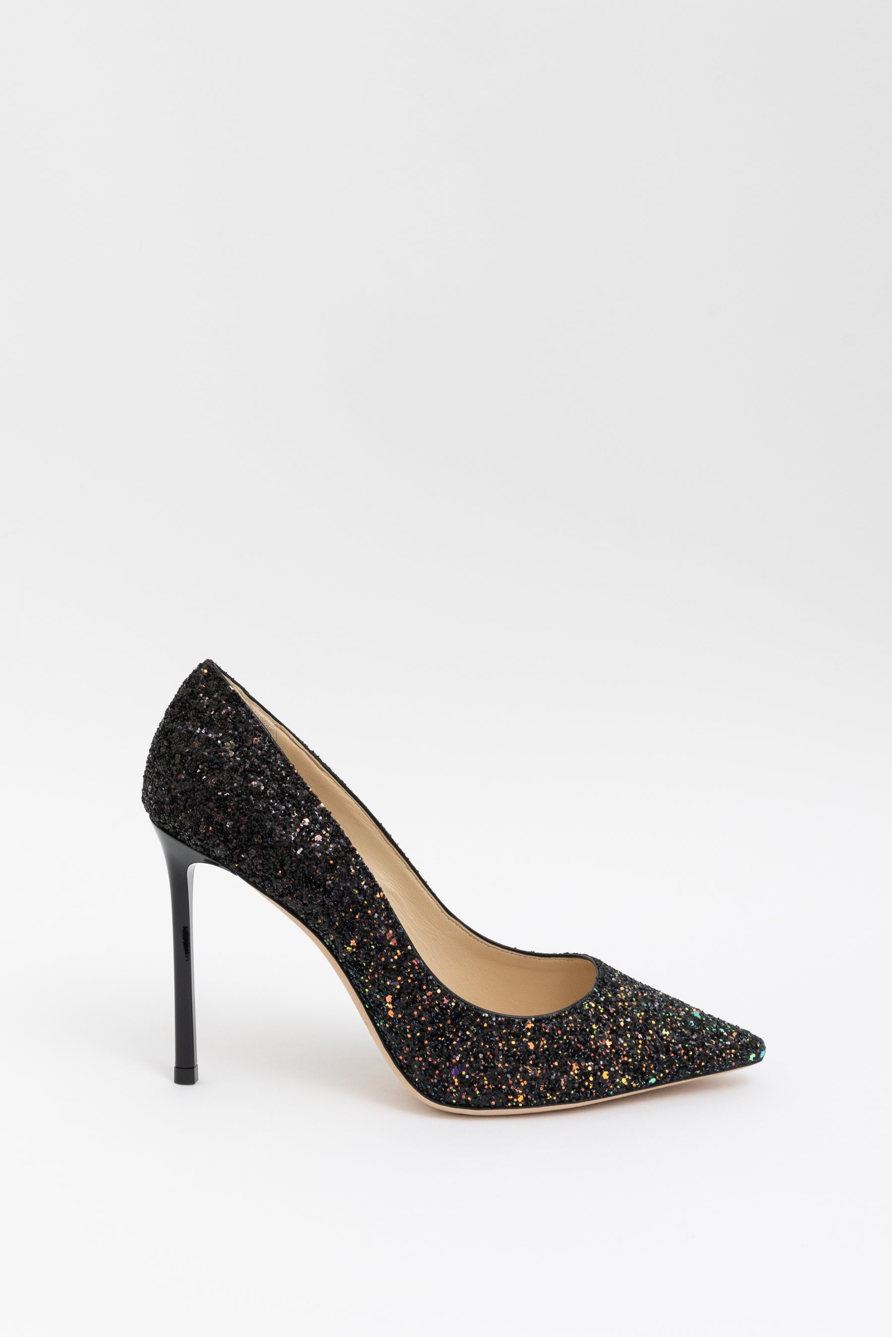 Midnight Glitter Pointed Pumps