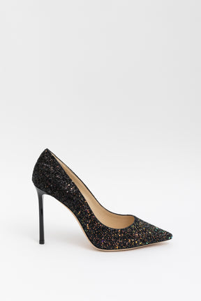 Midnight Glitter Pointed Pumps