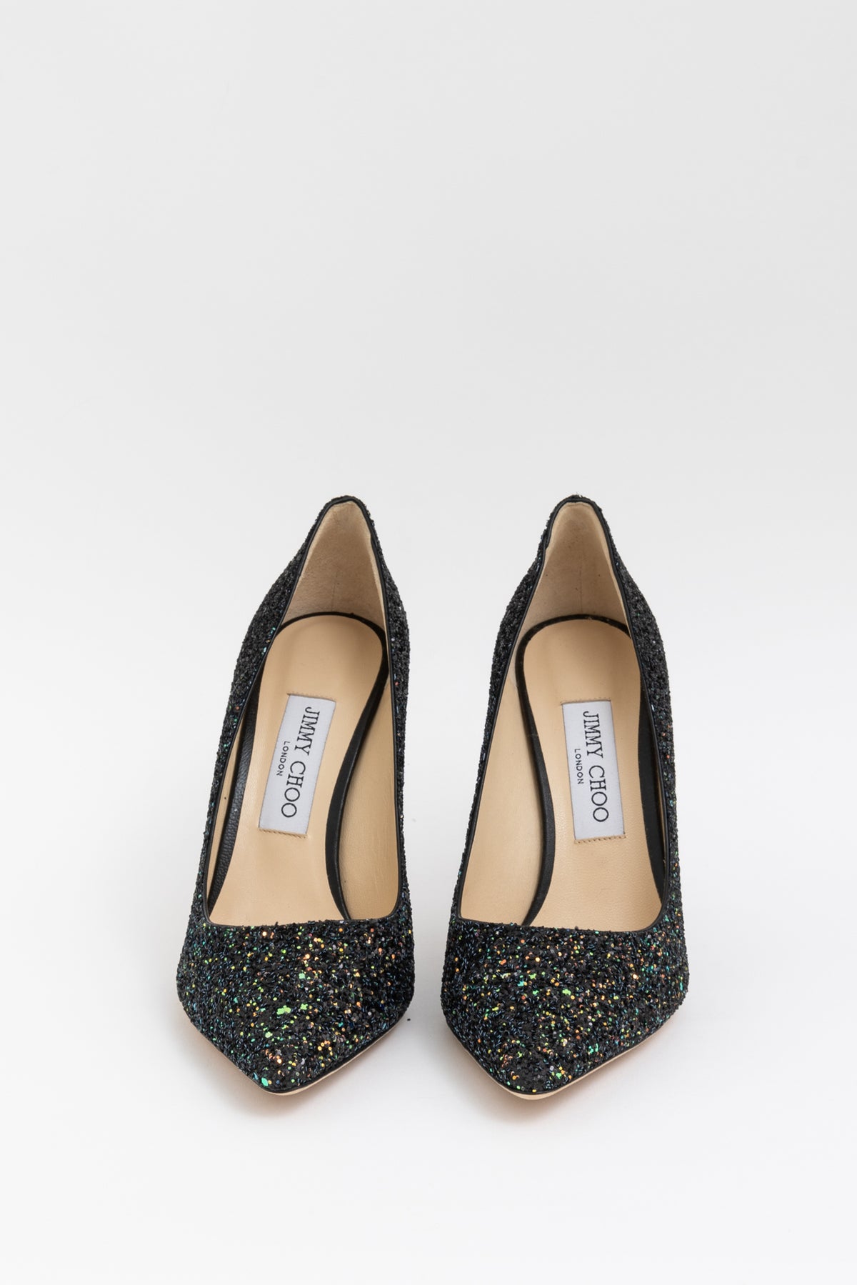 Midnight Glitter Pointed Pumps