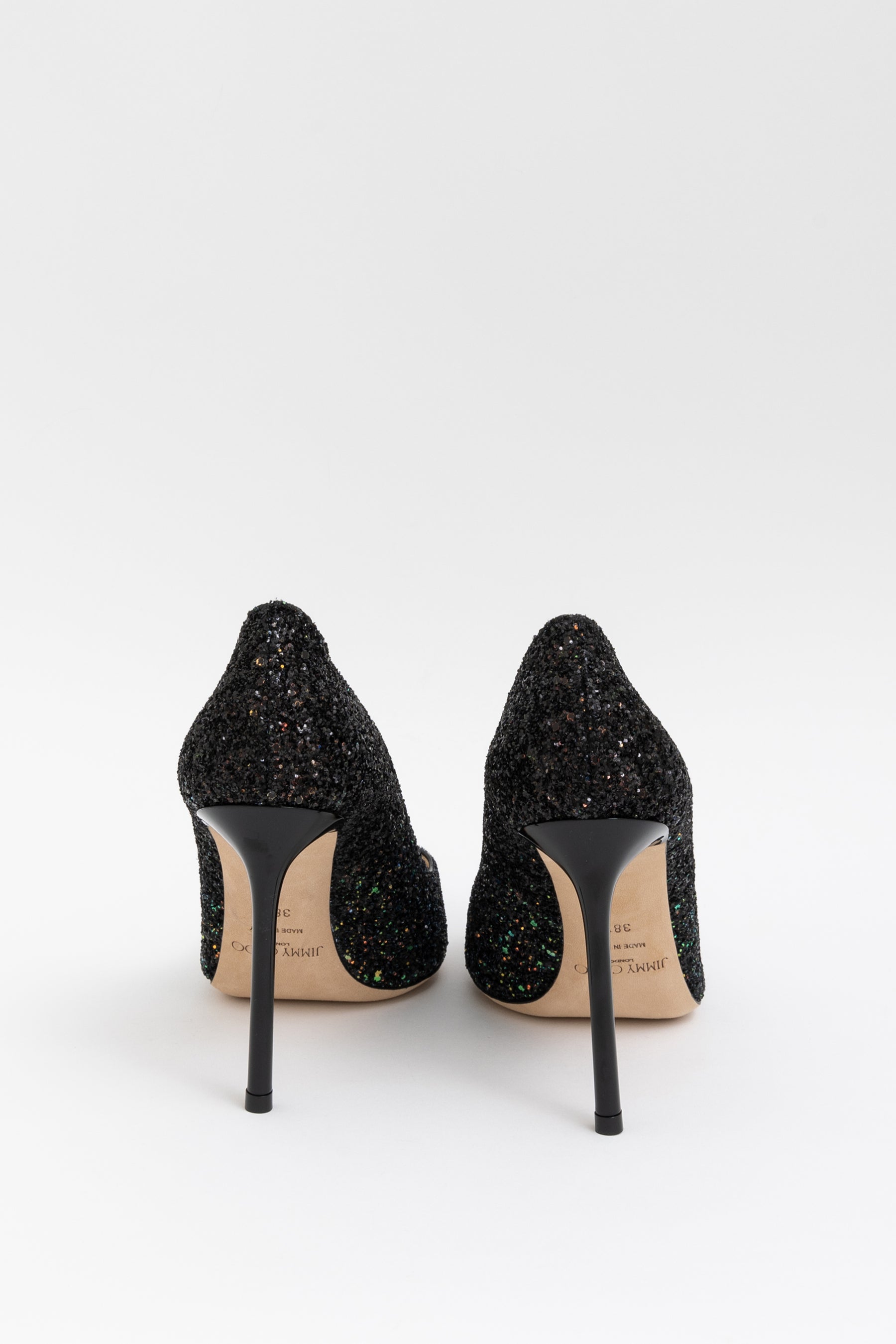 Midnight Glitter Pointed Pumps