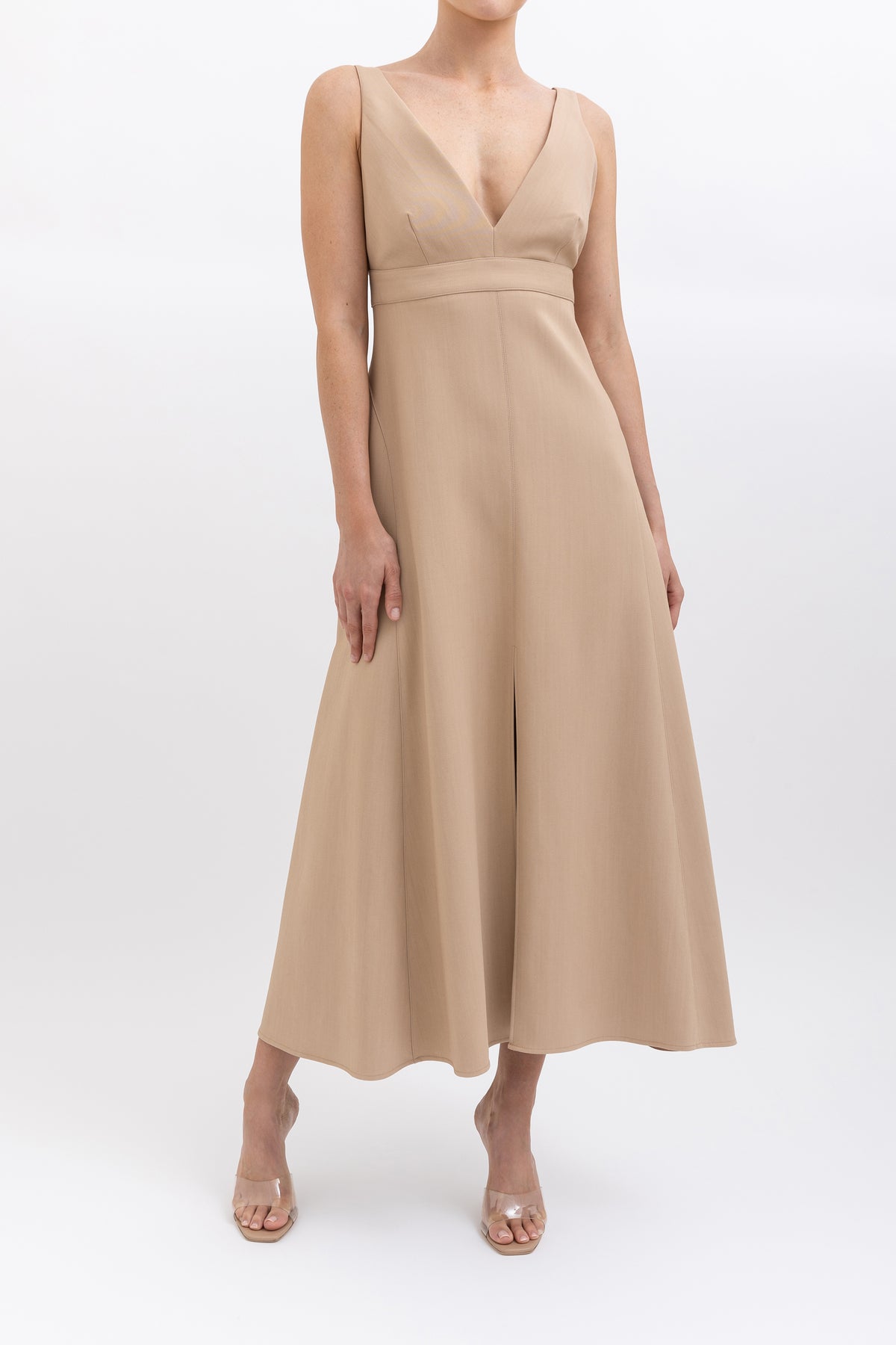 Parachute Panelled A Line Midi Dress