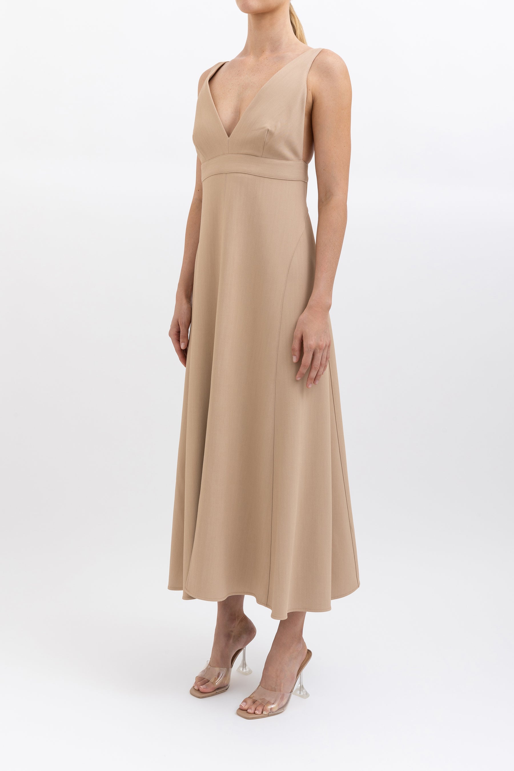 Parachute Panelled A Line Midi Dress