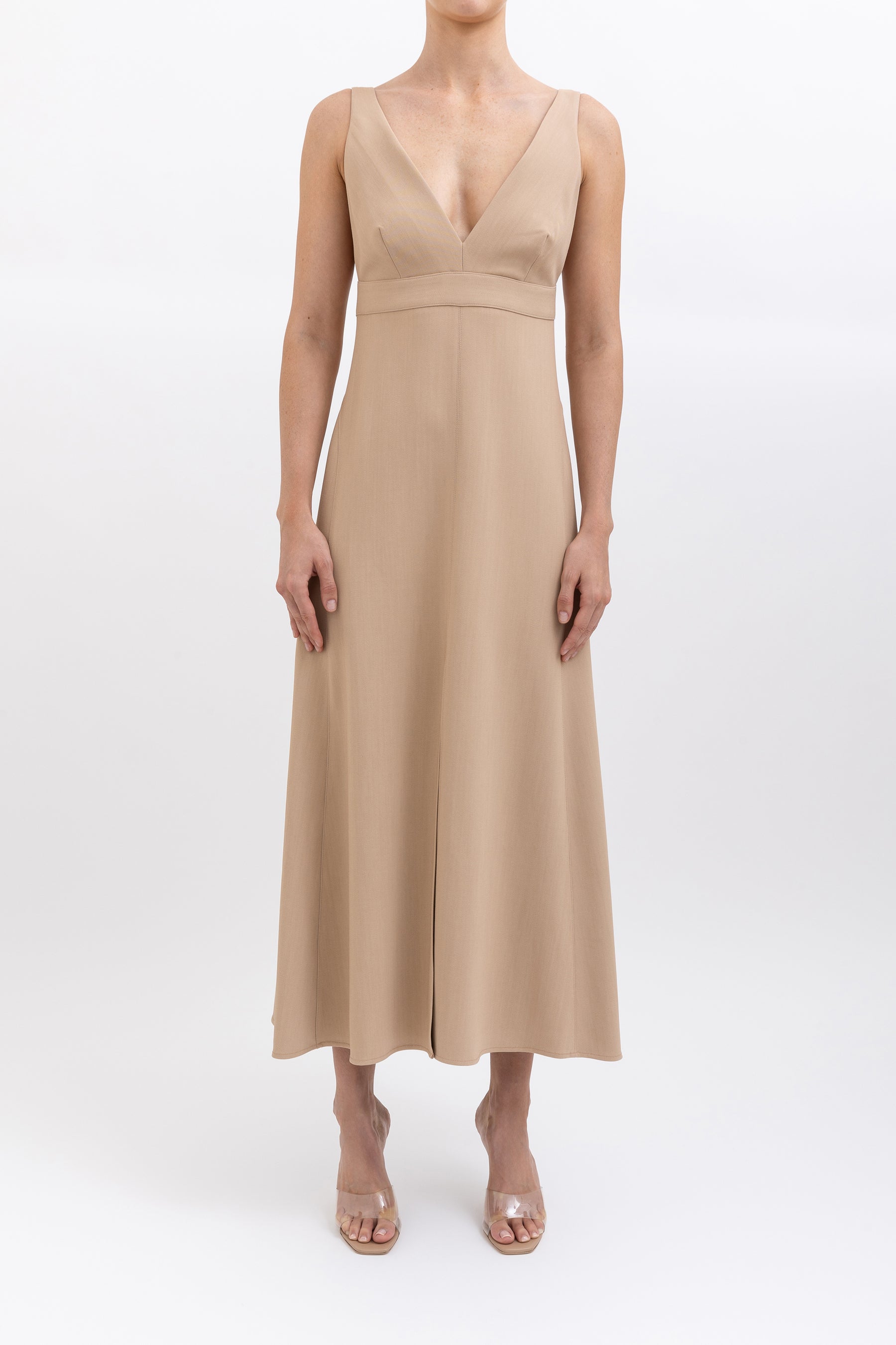 Parachute Panelled A Line Midi Dress