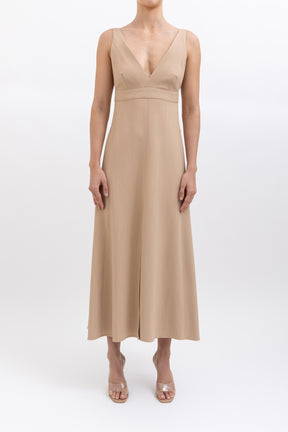 Parachute Panelled A Line Midi Dress