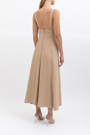 Parachute Panelled A Line Midi Dress