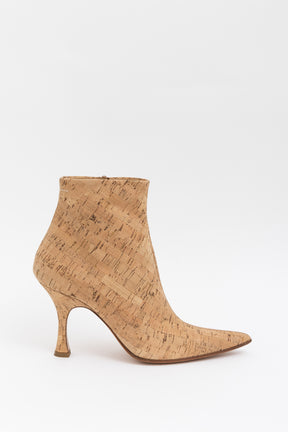 MM6 Cork Heeled Ankle Boots