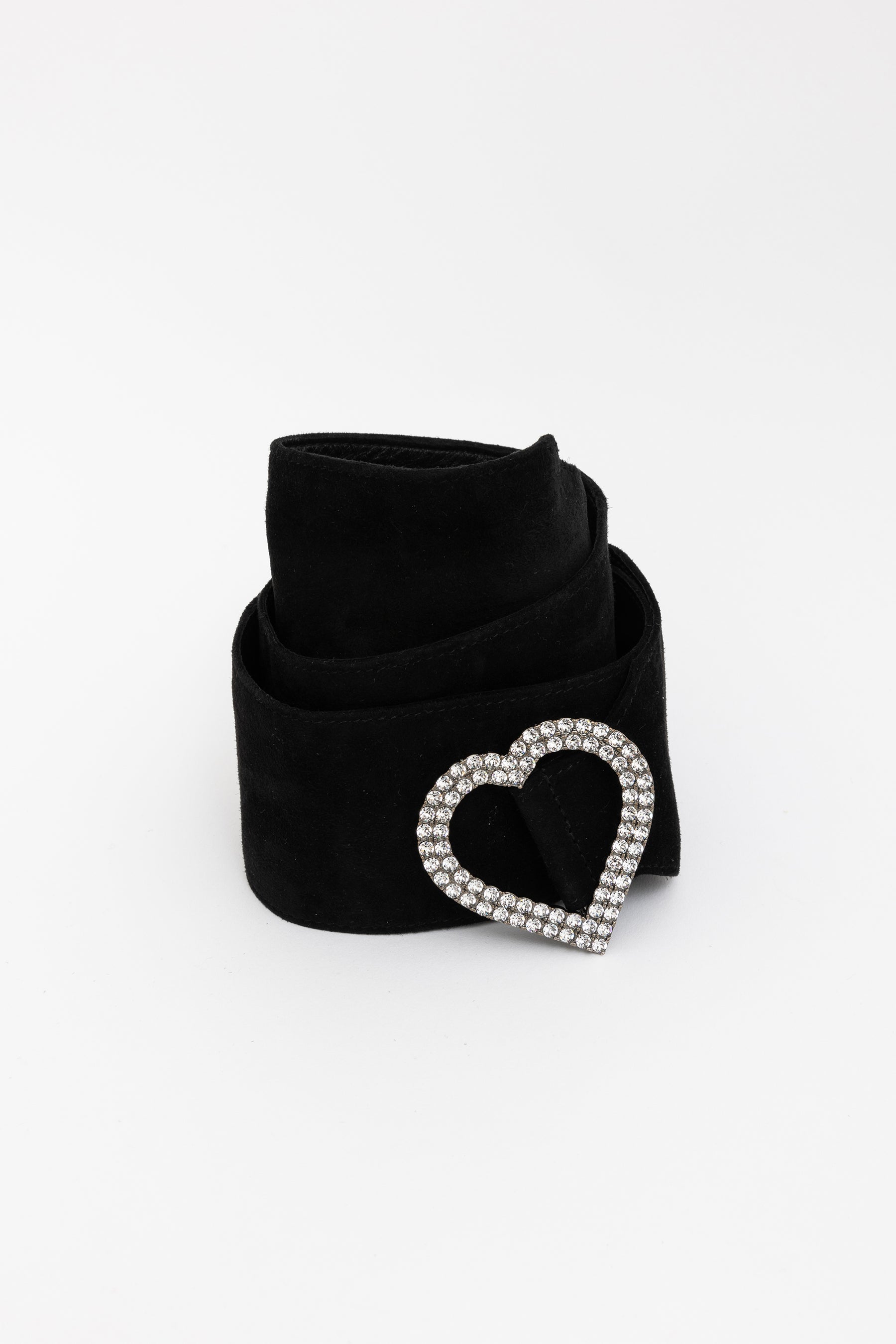 Crystal Heart Buckle Belt