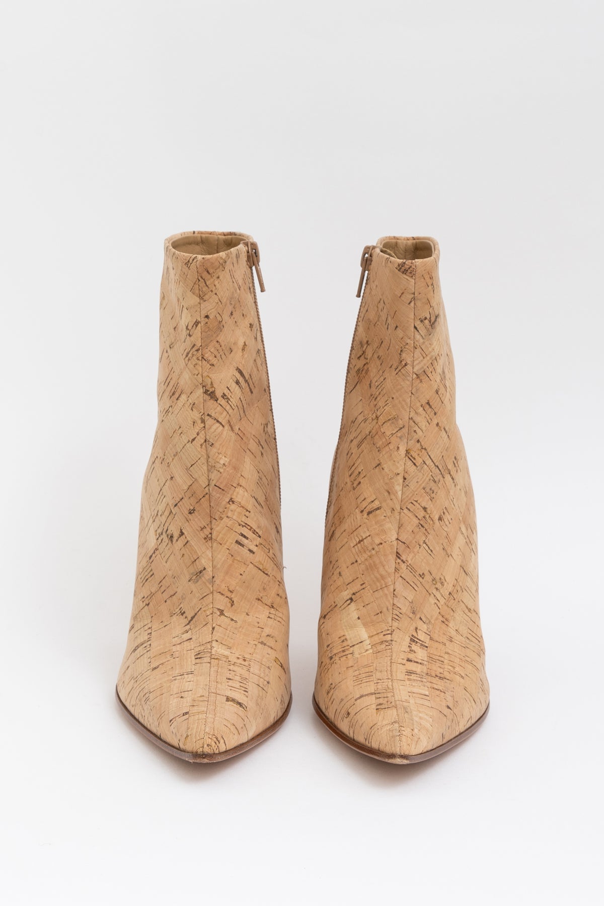 MM6 Cork Heeled Ankle Boots