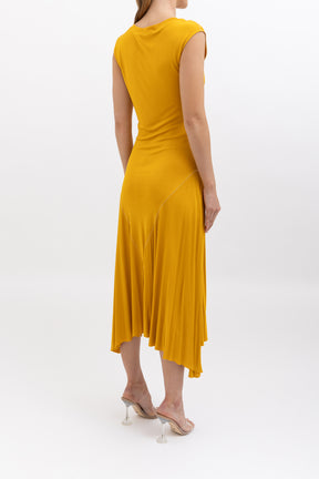 Marigold Jersey Knit Midi Tank Dress