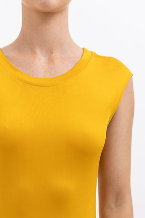 Marigold Jersey Knit Midi Tank Dress