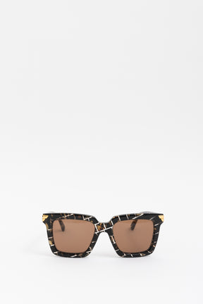 Tortoishell Square Frame Sunglasses